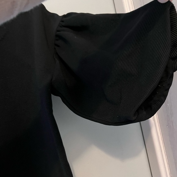 Anthropologie Black Puff Sleeve Top - Picture 8 of 8